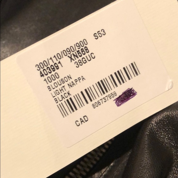 SOLD!!Gucci leather jacket with embellishment bird - Picture 7 of 8